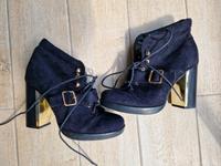 Stiefel Stiefeletten Damen Gr. 40 schwarz mit gold neuwertig Bayern - Augsburg Vorschau