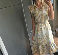 Kleid aus Ramie ähnlich Leinen Midi Maxi Blumen Volants Blumen Baden-Württemberg - Haiterbach Vorschau