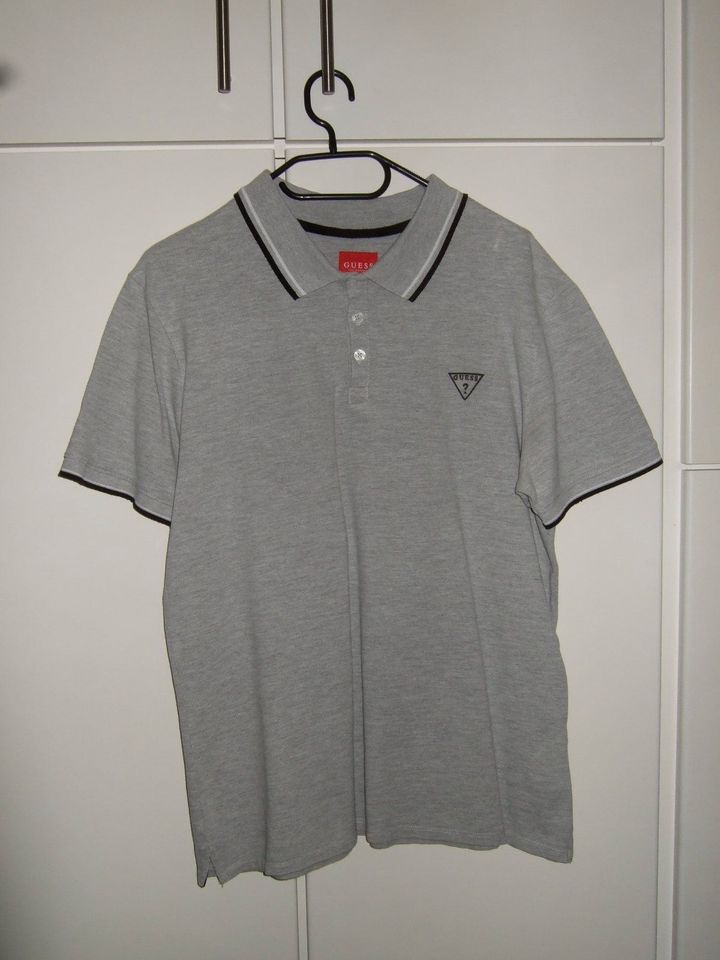 Graues Herren Polo von Guess Gr M / L Tshirt Poloshirt in Borken