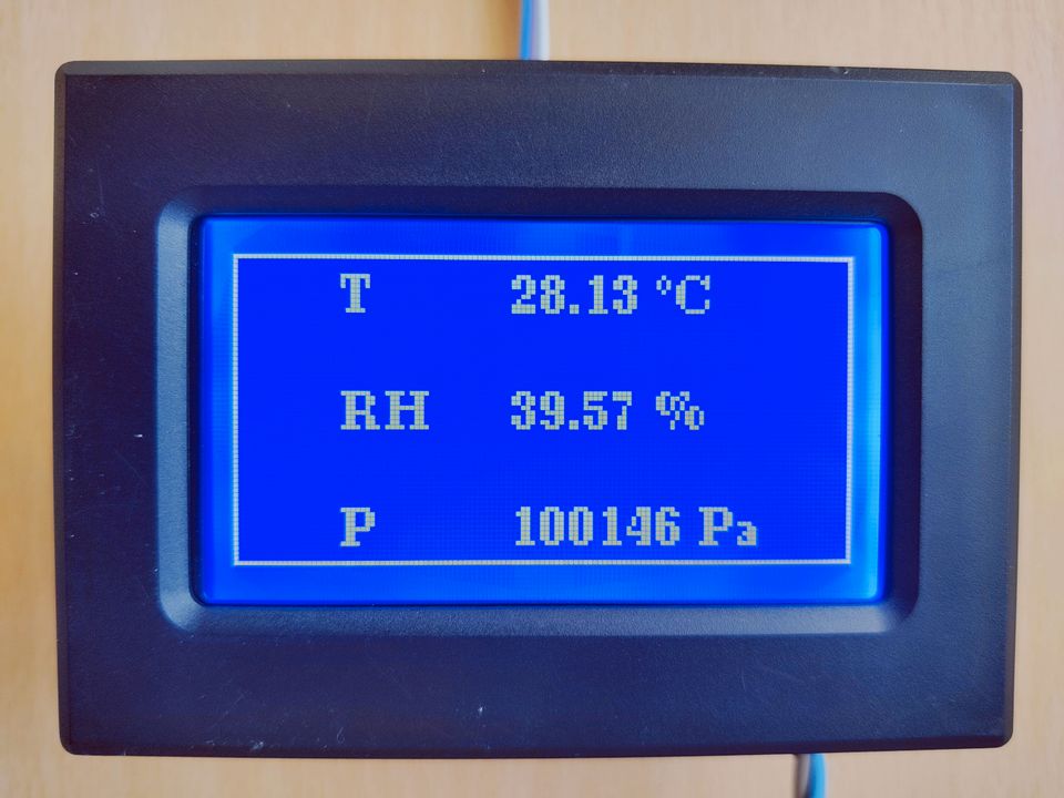 Lufttemperatur, Luftfeuchtigkeit und Luftdruck Einbau Panel Meter in Rosenheim