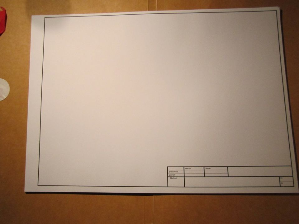 TZ Zeichenkarton ca 42x30cm mit Rand 12 Blatt mit Mappe in Heyerode