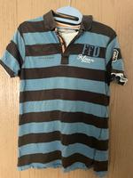 Angelo Litrico Polo-Shirt | Größe S | Blau-Braun gestreift Hessen - Groß-Zimmern Vorschau