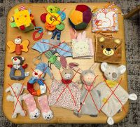 Bunter Mix an Baby-Spielzeugen aus Stoff, 8 Teile Bayern - Kösching Vorschau