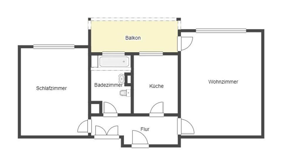 Bezugsfreies 2-Zimmer-Eigenheim mit Balkon und guter Anbindung in Vorstadtlage von Hannover in Hannover