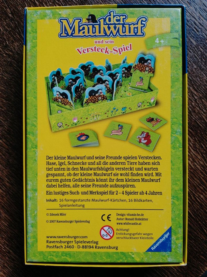 Ravensburger der kleine Maulwurd Memory Versteckspiel in Warberg