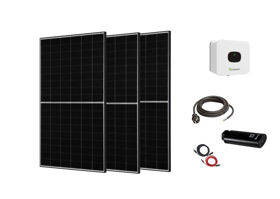 1275 W Balkonkraftwerk Ja Solar 425W Bifacial und Growatt MIC1000 in Dinklage