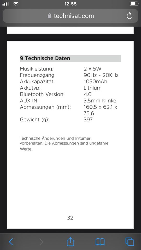 TechniSat Bluspeaker ID100 Bluetooth Lautsprecher in Schwabsoien