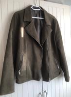 Jacke in Wildleder Optik Khaki in 44 Berlin - Reinickendorf Vorschau