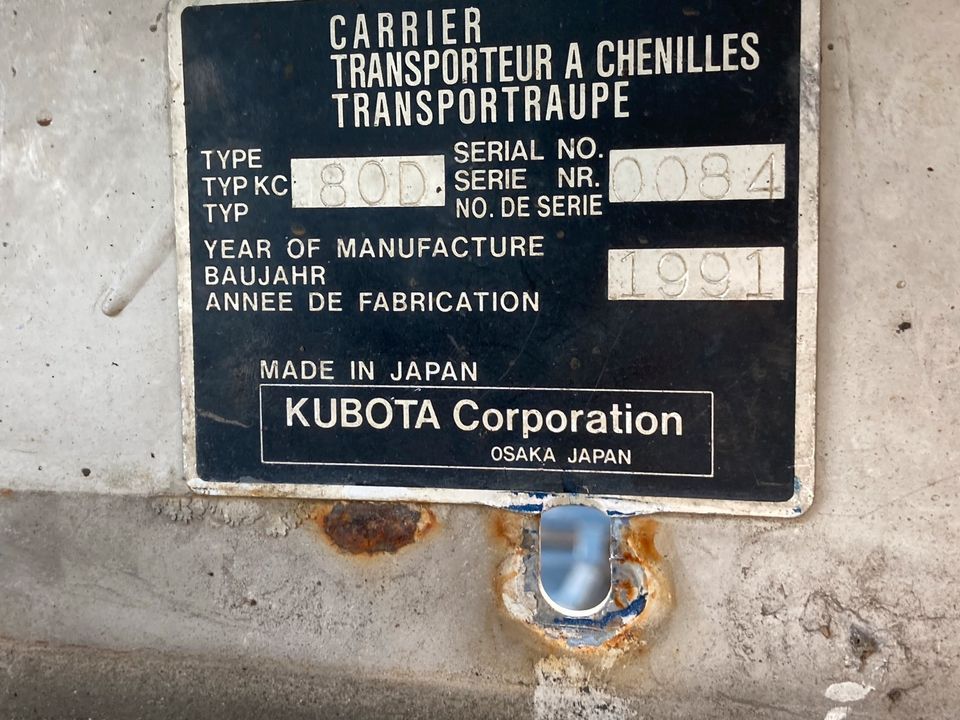 Kubota KC80D Kettendumper in Wört