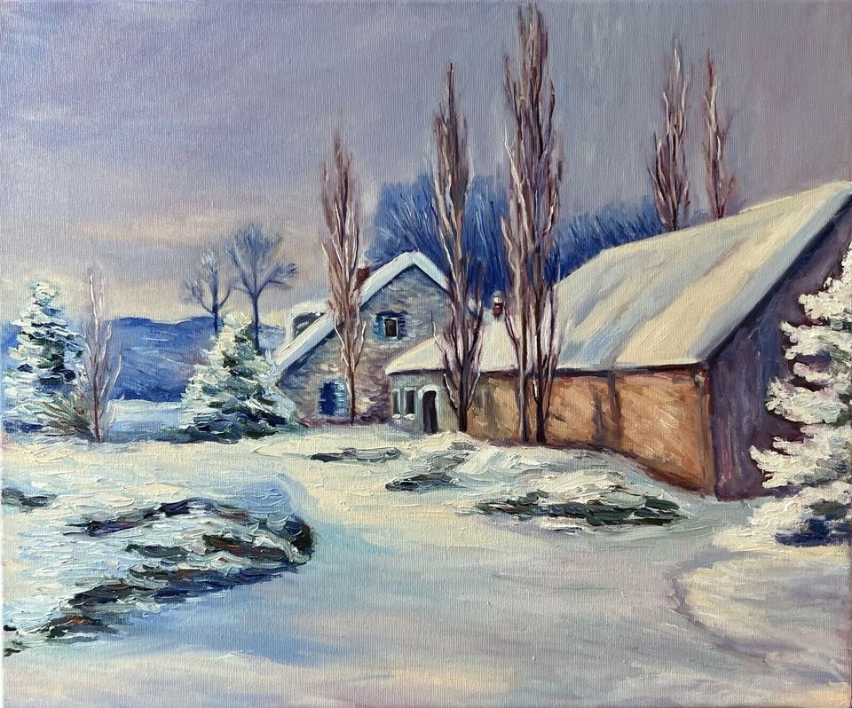 Ölgemälde «Februar» 60x50cm - Unikat - handgemalt in Holzgerlingen