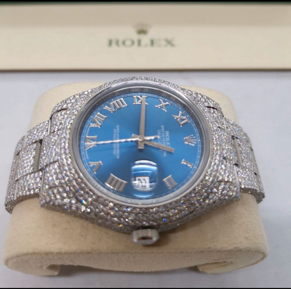 Rolex Iced out blue in Köln