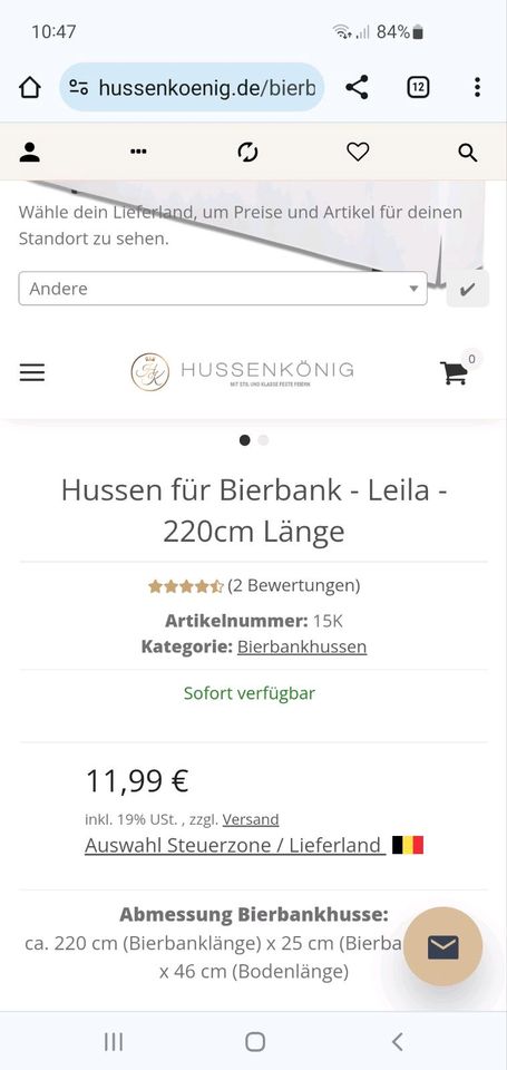 16 Bierbankhussen Hussenkönig Leila teilweise OVP in Weiterstadt