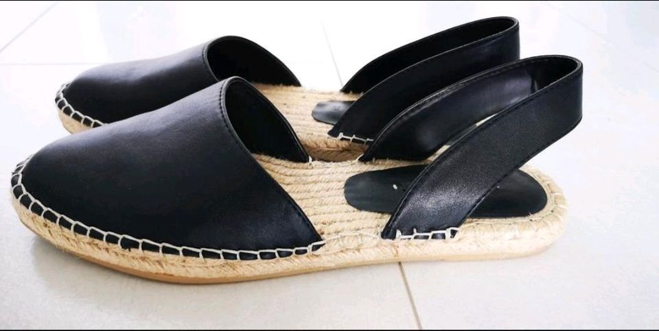 Sandalen Espadrille schwarz 39 in Annweiler am Trifels