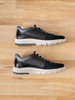 GEOX Sneaker schwarz grau metallic Lack, Gr. 38 Bayern - Würzburg Vorschau