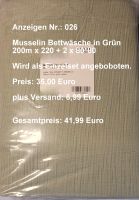 Musselin Bettwäsche in Grün 200*220 2 x 80*80 Anzeigen Nr. 026 Nordrhein-Westfalen - Bocholt Vorschau