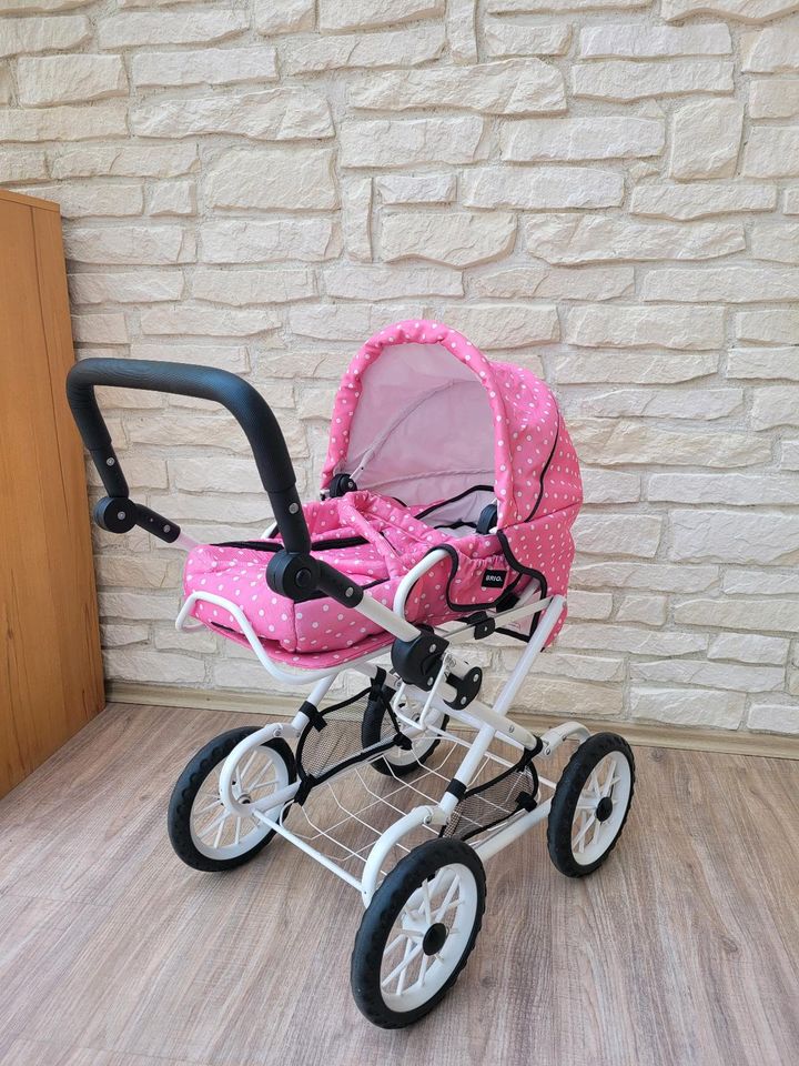 BRIO Puppenwagen Pink mit Punkten in Büdingen