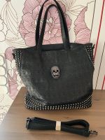 Schultertasche Shopper Totenkopf schwarz Saarland - Eppelborn Vorschau