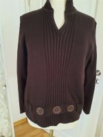 Damen-Pullover d'braun, Gr. 40, m. Perlenapplikation Niedersachsen - Aurich Vorschau