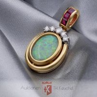 Anhänger Brillanten Rubine Opal Gold 18K 750 Wert ca. € 1.900.- Rheinland-Pfalz - Grünstadt Vorschau