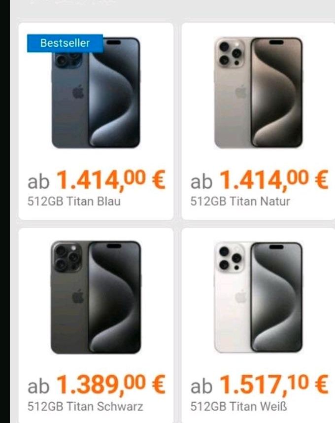 Apple iphone 15 pro max 512gb titan blue und White neu in Leipzig