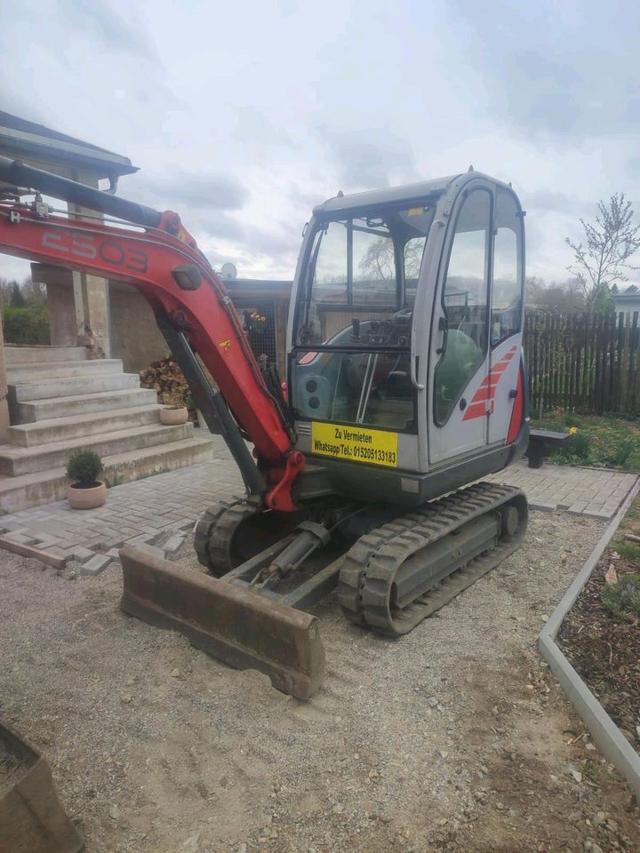 Vermiete Minibagger 2,6t Rüttelplatte 100kg  Verdichter in St. Egidien