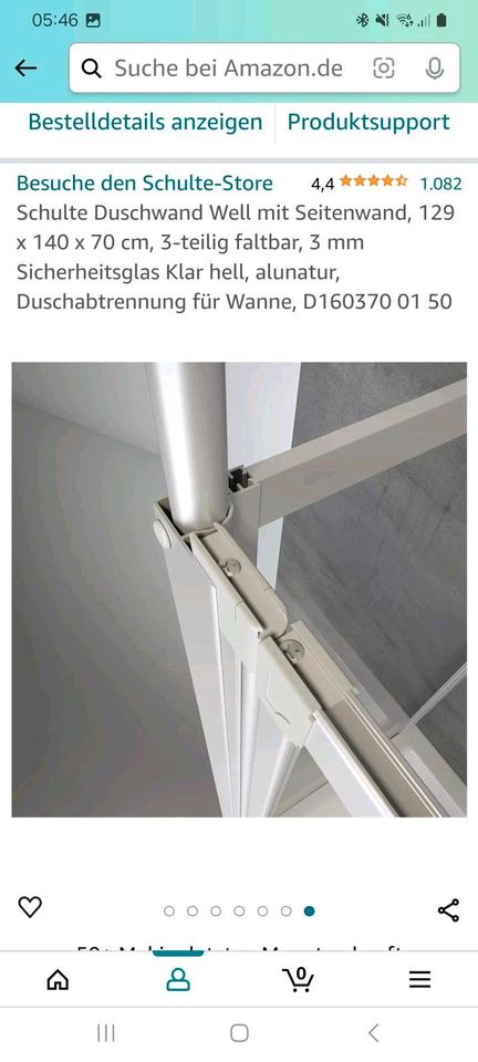 Duschwand Badewanne Schulte in Unna