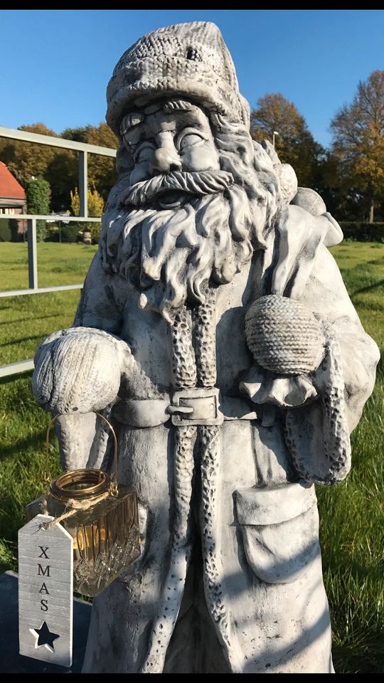 XL Weihnachtsmann 120kg 106cm Nikolaus Zwerg Gartenzwerg Wichtel in Goch
