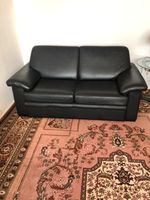 Couch Sofa Schlaffunktion Zweisitzer Leder Holz schwarz Nordrhein-Westfalen - Oberhausen Vorschau