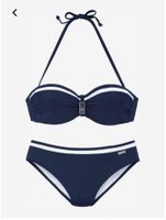 LASCANA Bandeau Bikini, Navy, neuwertig, 38C Bayern - Allersberg Vorschau