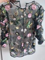 Mesh bluse mit Stickerei S Bochum - Bochum-Wattenscheid Vorschau