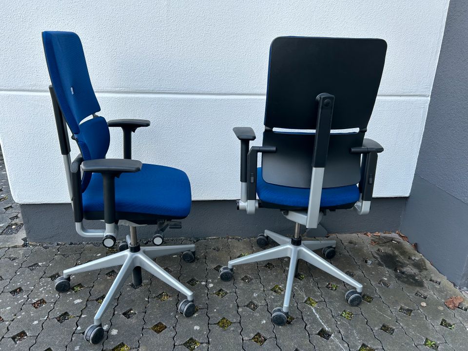 ❗️150x Steelcase Please V2 Blau Bürostuhl Drehstuhl Büro Chefsessel modern Design Designmöbel Schreibtischstuhl Verstellbar Bürodrehstuhl Hochwertig Funktional Chefstuhl Lordosenstütze Ergonomisch in Linden