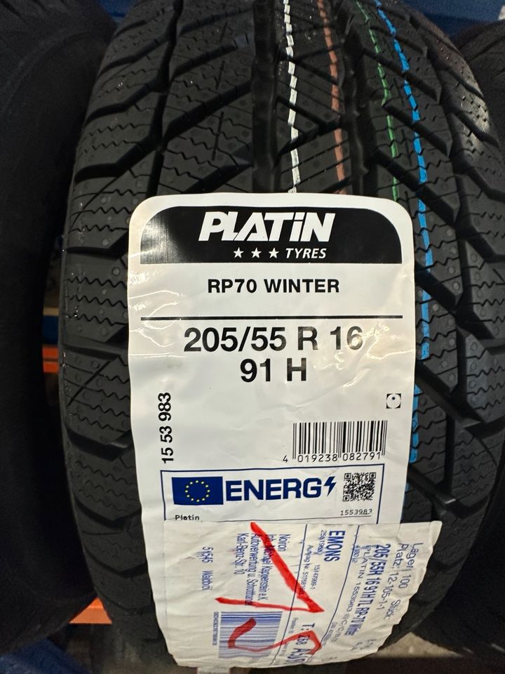 4x Platin 205/55 R16 91H RP 70 Winterreifen Neureifen 2055516 in Waldbröl