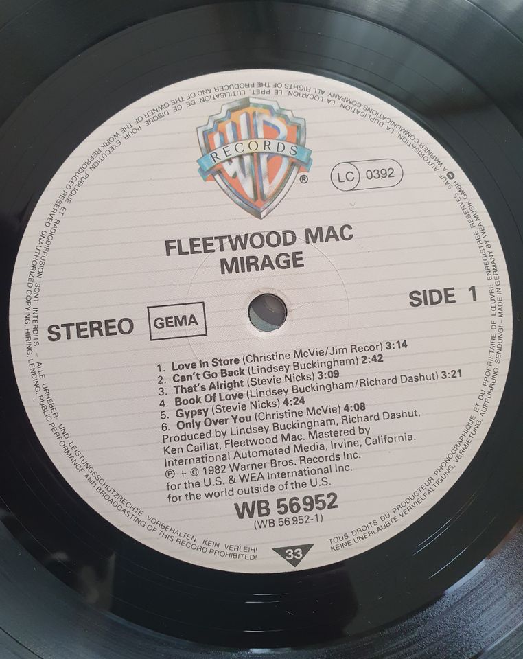 Fleetwood Mac-Rumours, Mirage, Tango(1969-1987) LP/Vinyl-Pop Rock in Braunschweig