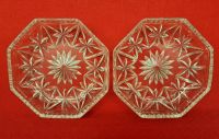 2x kleine Schälchen DDR Glas Crystal Kristall Pressglas achteckig Hessen - Pohlheim Vorschau