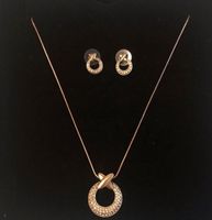 Set Schmuck Modeschmuck Anhänger Kette Ohrringe goldfarbig München - Schwabing-Freimann Vorschau