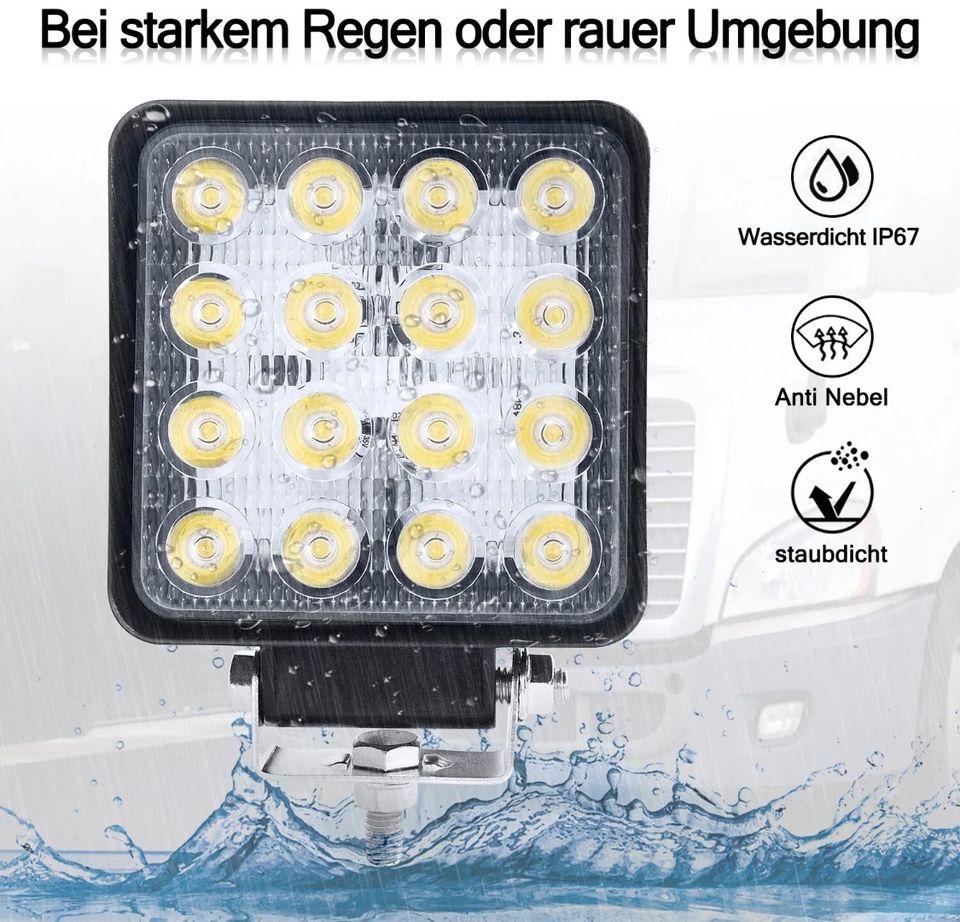 2x 1000W LED Arbeitsscheinwerfer Offroad Scheinwerfer 12V/24V in Hessen -  Bebra, Gebrauchte Agrarfahrzeuge kaufen