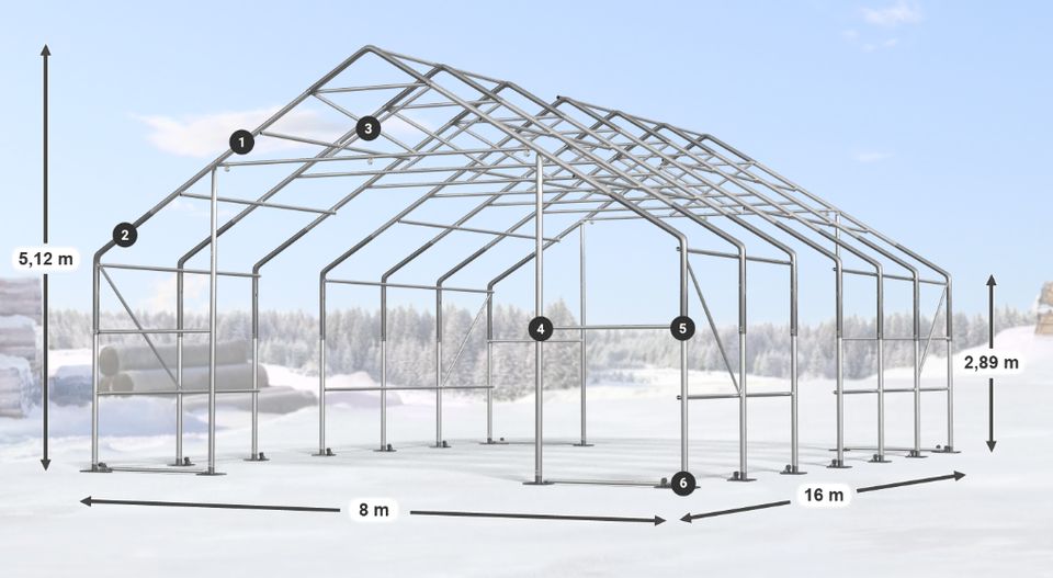 ARCTIC 8x16x3 720 g/m2 Lagerhalle Industriehalle in Görlitz