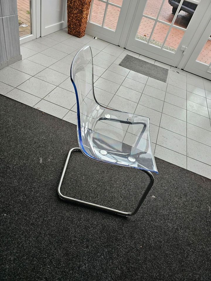 4x Stuh Freischwinger Stühle transparent in Ibbenbüren