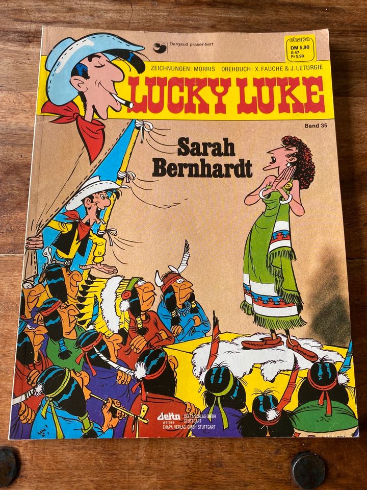 Vintage Lucky Luke Comic Band 35 - Sarah Bernhardt in Köln