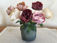 5 Pfingstrosen künstliche Blumen Deko Shabby rosa weiß rot Niedersachsen - Braunschweig Vorschau