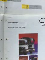 MAN Lieferprogramm Lastkraftwagen ca.1996. DIN A 1 Prosp. Gelocht Niedersachsen - Garbsen Vorschau