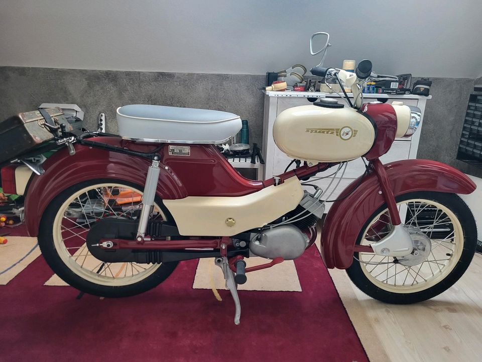 Simson Spatz neu Aufgebaut mit original Knieblech und KBA Papiere in Taunusstein