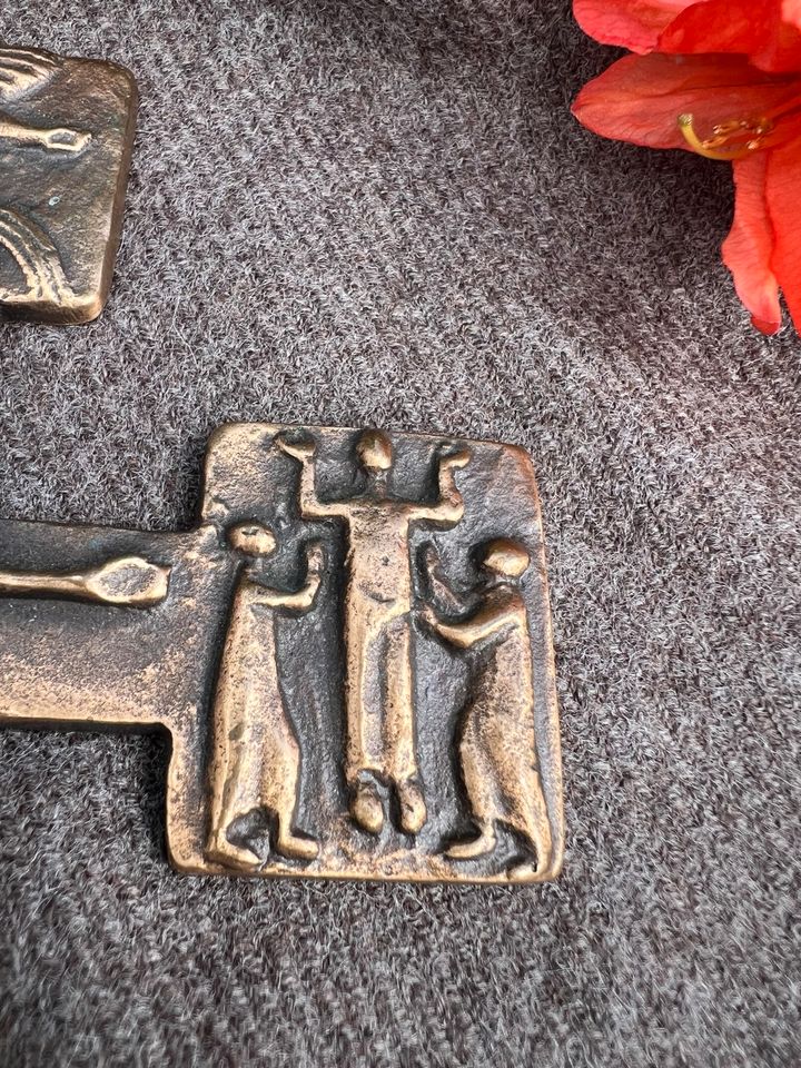 Bronze Kreuz minimalistisch 60 Jahre außergewöhnlich selten in Datteln