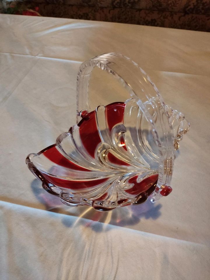 Kristall-Glasteile mit rotem Muster #1# in Weischütz