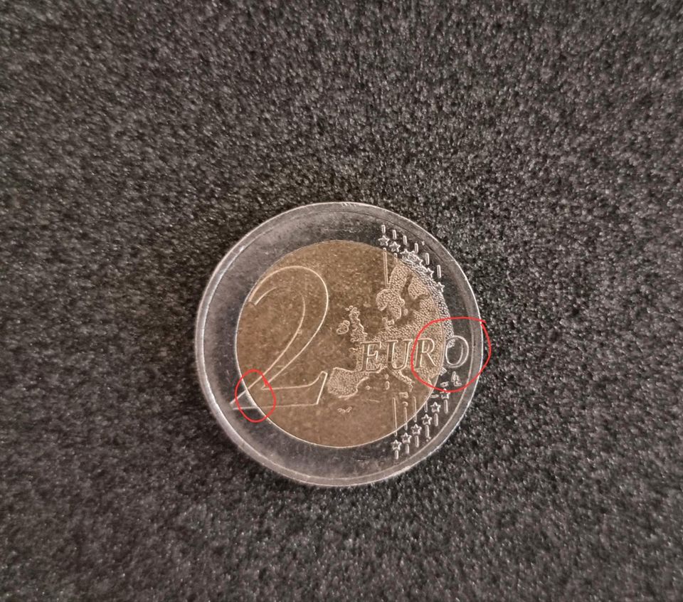 2Euro Münze 2016 D ,A JT Sachsen, Fehlprägung in Wiesloch