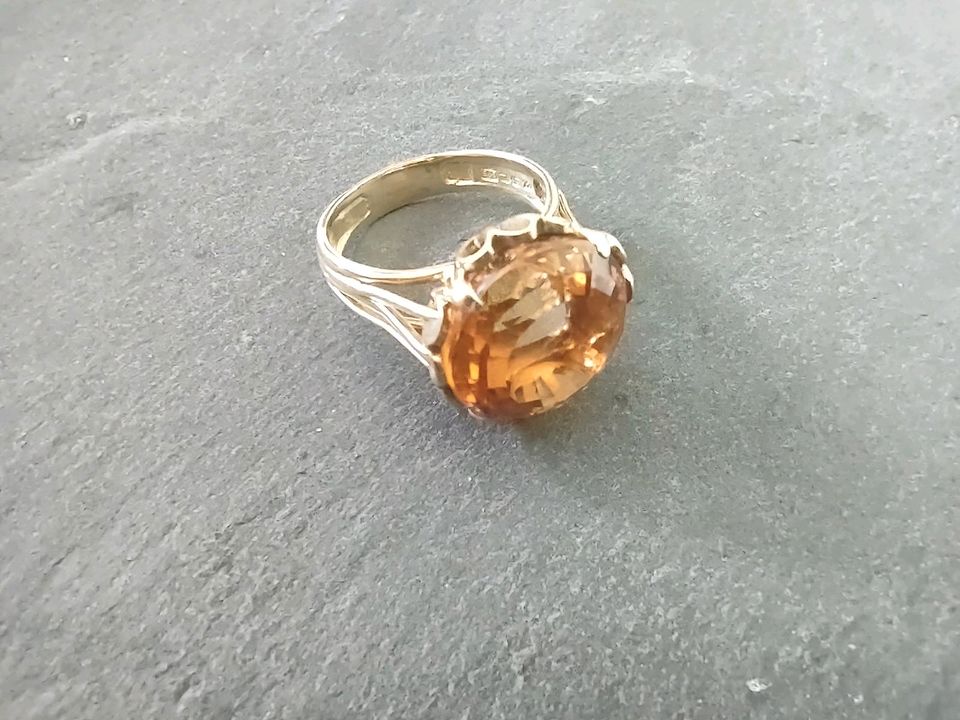 Goldring Ring aus Gold 585+Citrin, ca. 10 Gramm in Berlin