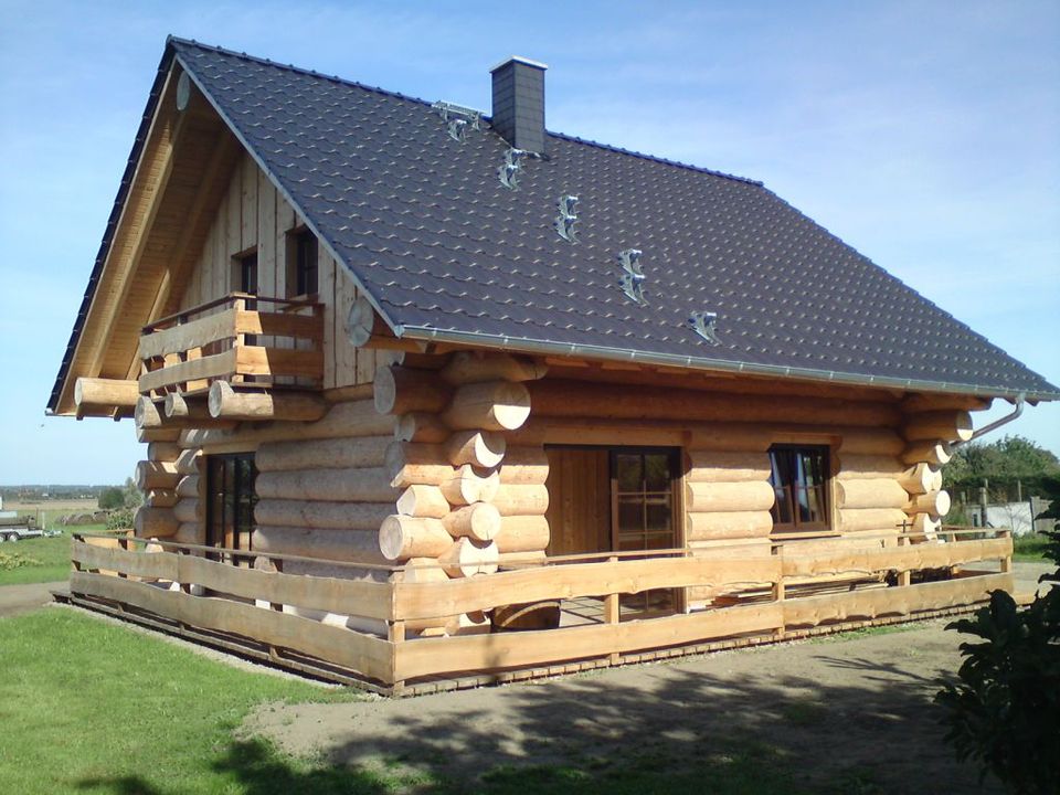 Naturstammhaus Blockhaus Massivhaus Holzhaus in Limburg