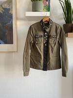 Only Übergangs Jeans Jacke Khaki Gr S M 38 mit Steinen Bayern - Fürth Vorschau