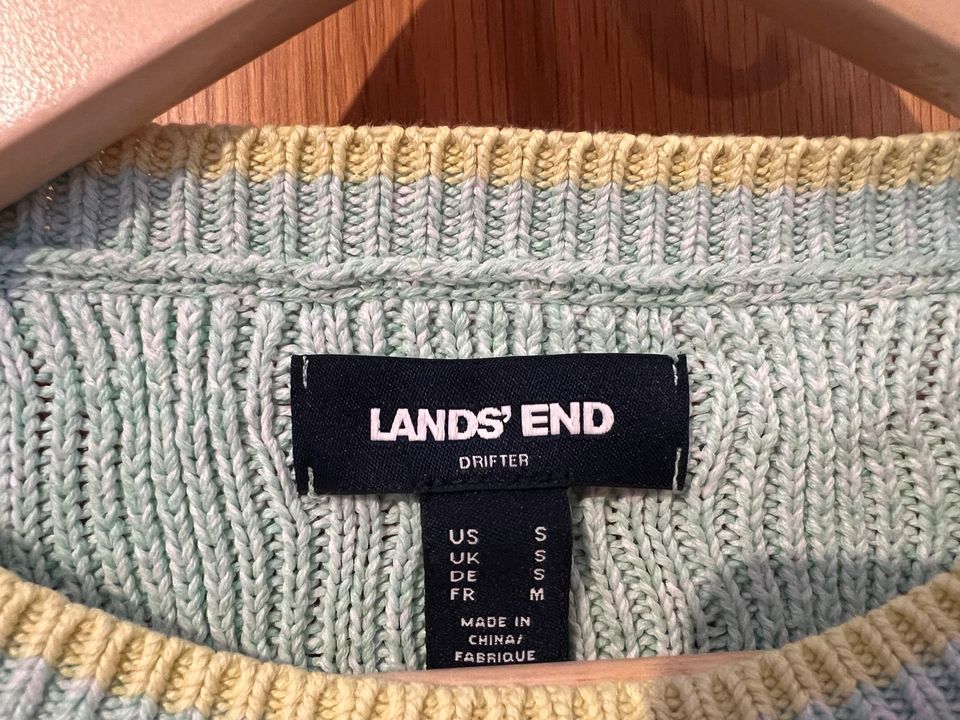 Lands End Strickpullover Zopf Drifter 36  S mint in Dahlem