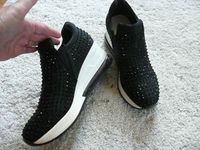 Sneaker Schuhe Modern Gr. 41 Schwarz Strass Bayern - Schwabach Vorschau